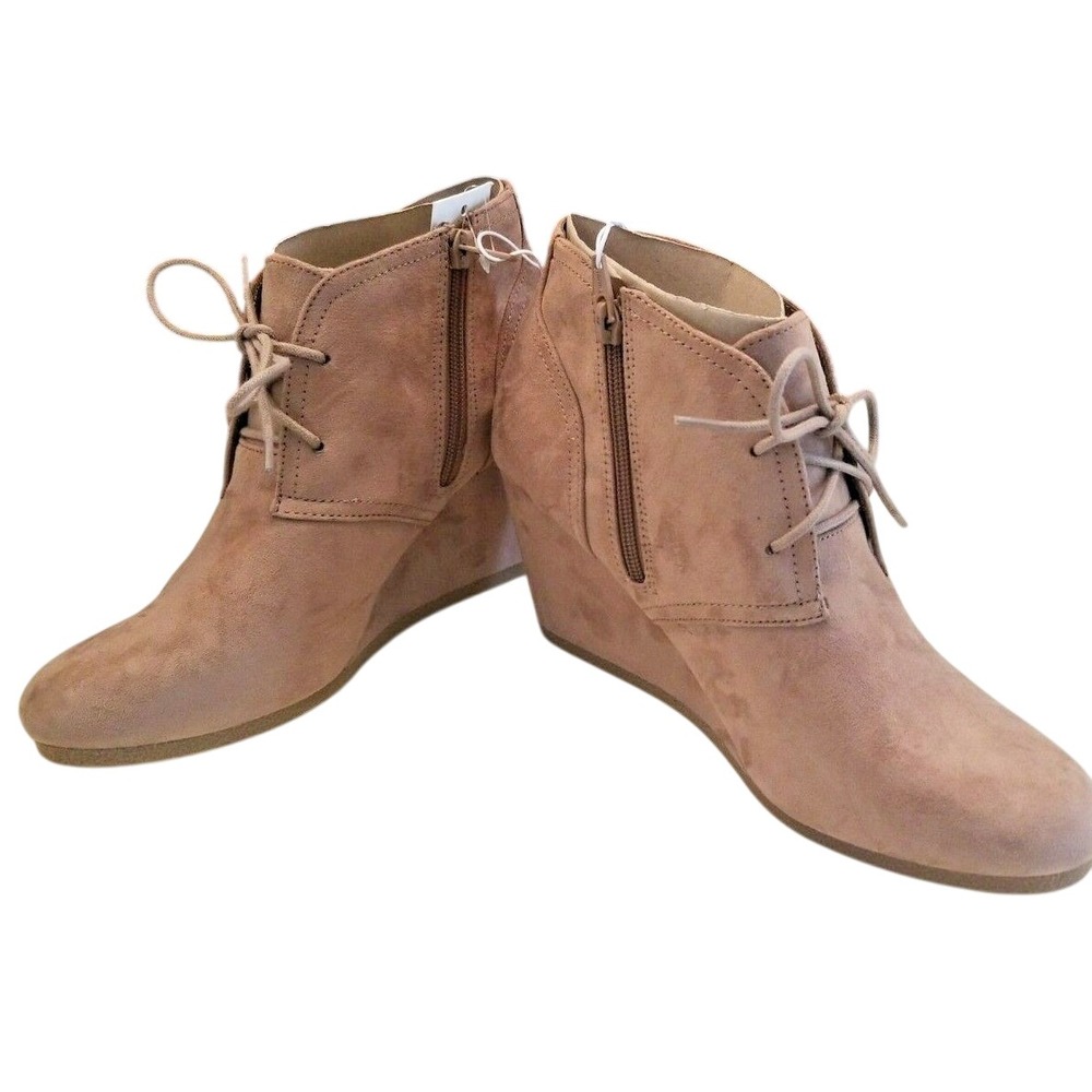 Universal Threads Women's Platform Taupe‎ Suede 9.5 Ankle Booties NEW NWT